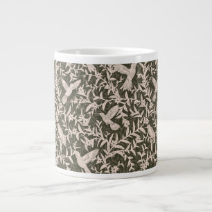 Taza De Café Gigante Bosque foliario de Hummingbirds verde