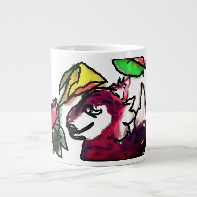 Taza De Café Gigante Bosque Fox (Frente)