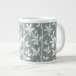 Taza De Café Gigante Bosque Moderno Botánico Verde Salvia Brisa
