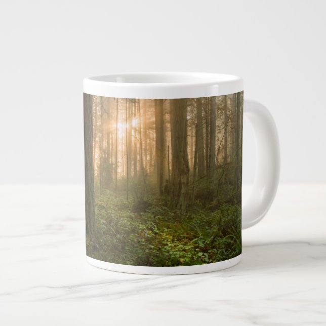 Taza De Café Gigante Bosque noroeste del Pacífico| Mañana nublada (Derecha)