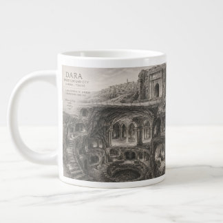 Taza De Café Gigante Bosquejo de la ciudad subterránea de Mardin Dara 