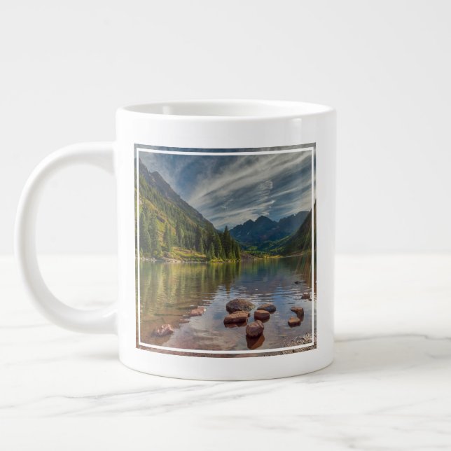 Taza De Café Gigante Bosques | Maroon Bells Colorado (Izquierda)
