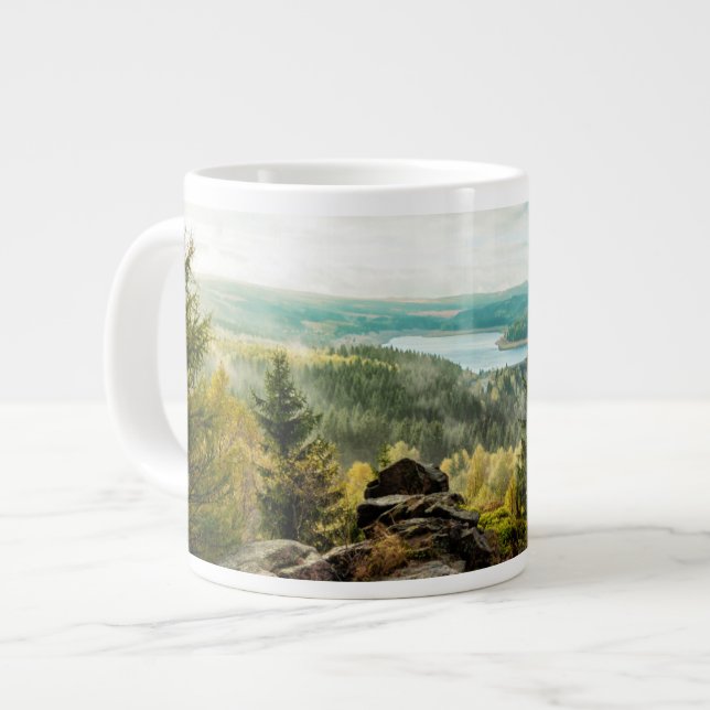 Taza De Café Gigante Bosques | Montañas Ore Alemania (Izquierda)