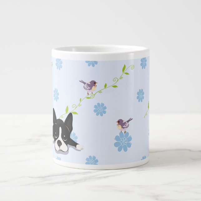 Taza De Café Gigante Boston Terrier (Frente)