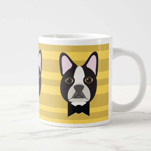Taza De Café Gigante Boston Terrier (Derecha)