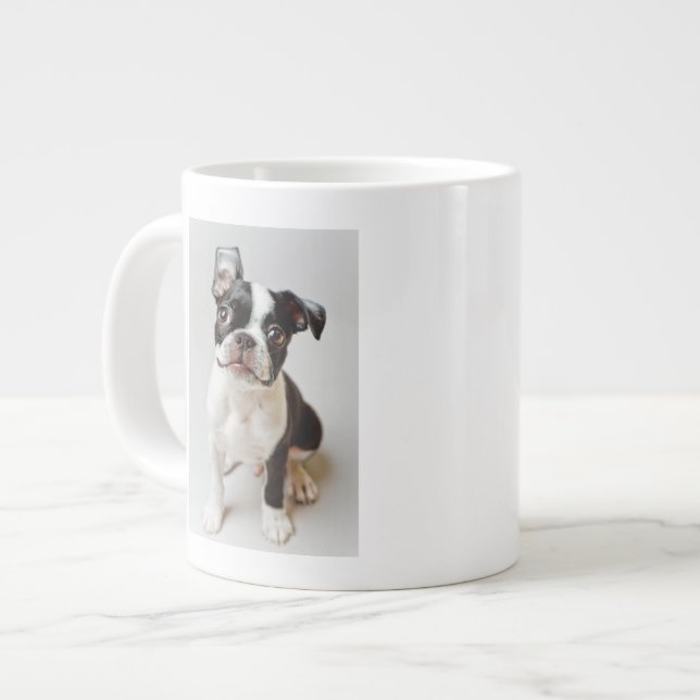 Taza De Café Gigante Boston Terrier (Izquierda)