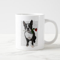 Boston Terrier con Rosa en boca