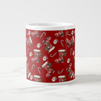 Taza De Café Gigante Botas Navideñas Festivas