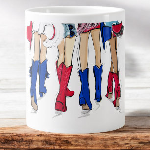Taza De Café Gigante Botas y sombreros de vaquero personalizados para d