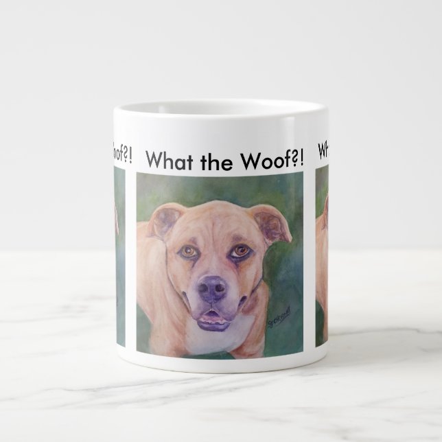 Taza De Café Gigante Boxer Bull Terrier (Frente)