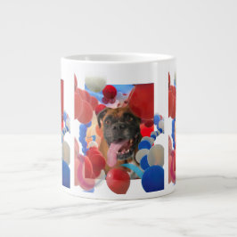 Taza De Café Gigante Boxer Cachorro "BOOM TIME IN BOXERVILLE"