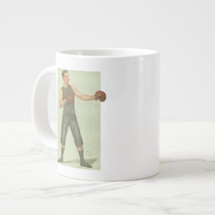Taza De Café Gigante Boxer de época con trincheras verdes largas