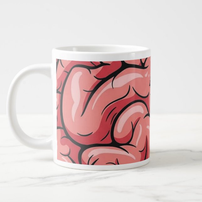 Taza De Café Gigante Brain Pattern Jumbo Specialty Mug (Izquierda)