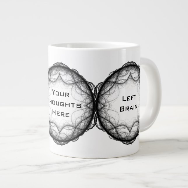 Taza De Café Gigante Brainiac Mug - Cerebro izquierdo derecho en tu pen (Derecha)