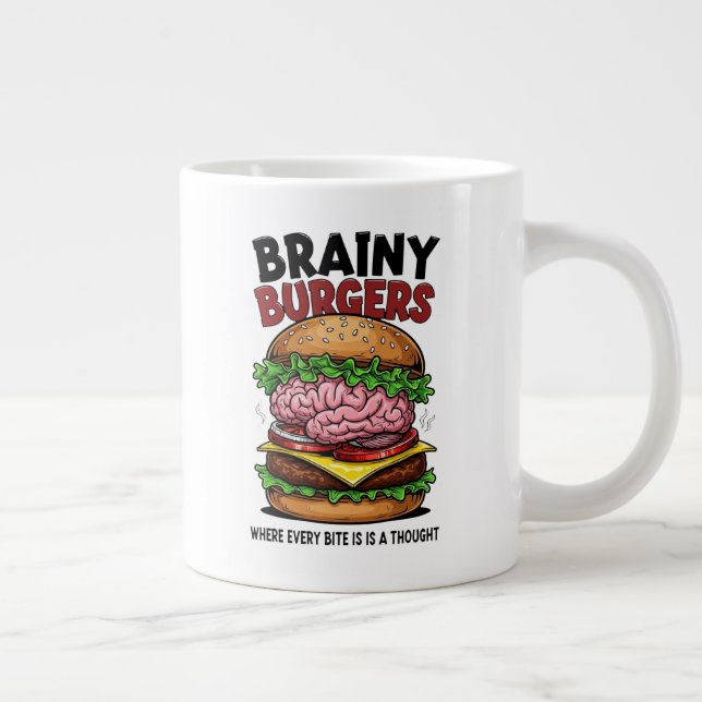 Taza De Café Gigante Brainy Burgers Jumbo Specialty Mug (Derecha)