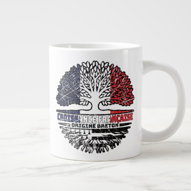 Taza De Café Gigante Bretaña Breton Francia Francia Francia Bandera de  (Derecha)