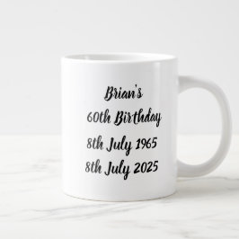 Taza De Café Gigante Brian's 60th Birthday Mug