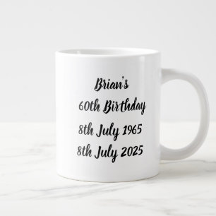 Taza De Café Gigante Brian's 60th Birthday Mug