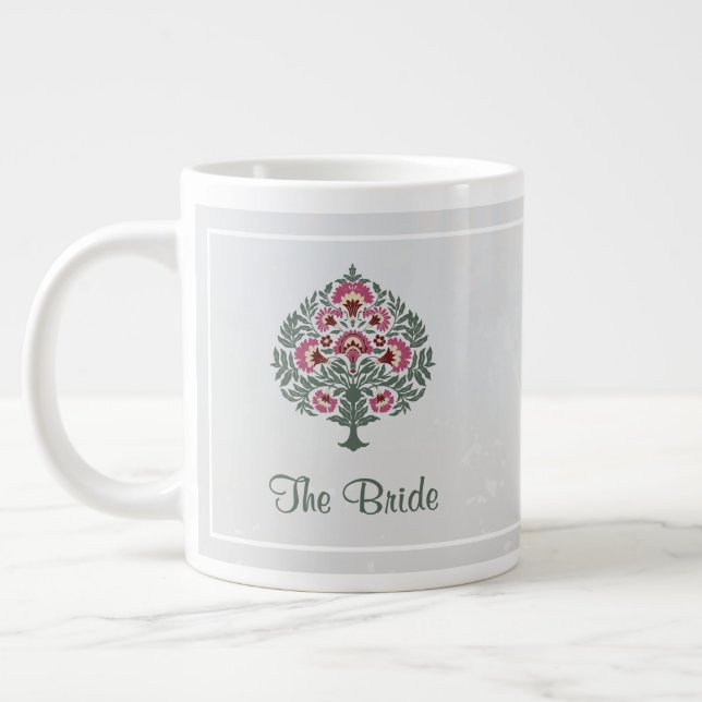 Taza De Café Gigante Bride Mug - Jumbo Floral Mug - Versatile Gift (Izquierda)