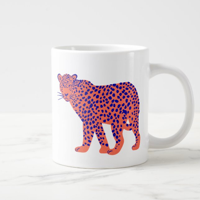 Taza De Café Gigante Bright Leopard (Derecha)