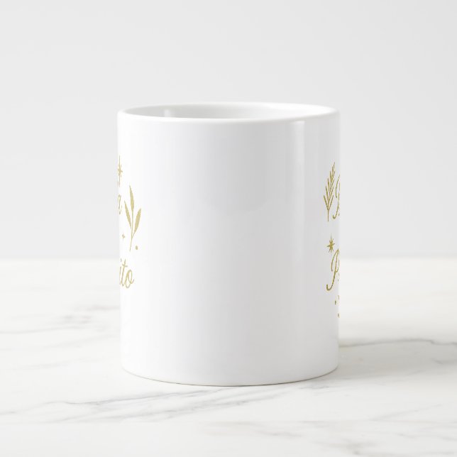 Taza De Café Gigante Brilla con Propósito ✨ | Luxury Gold Design (Frente)