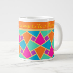 Taza De Café Gigante Brillante patrón islámico, tira Personalizado Jumb