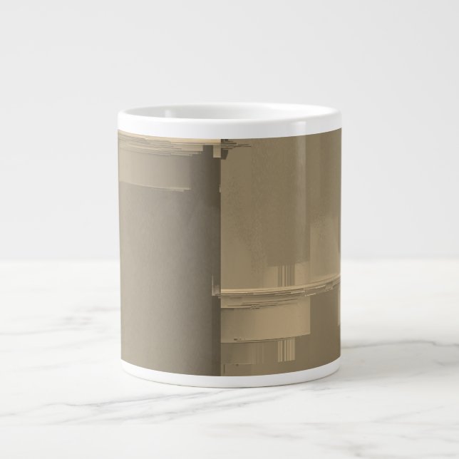 Taza De Café Gigante brillo monocromo (Frente)
