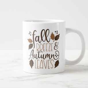 Taza De Café Gigante Brisa de otoño hojas de otoño