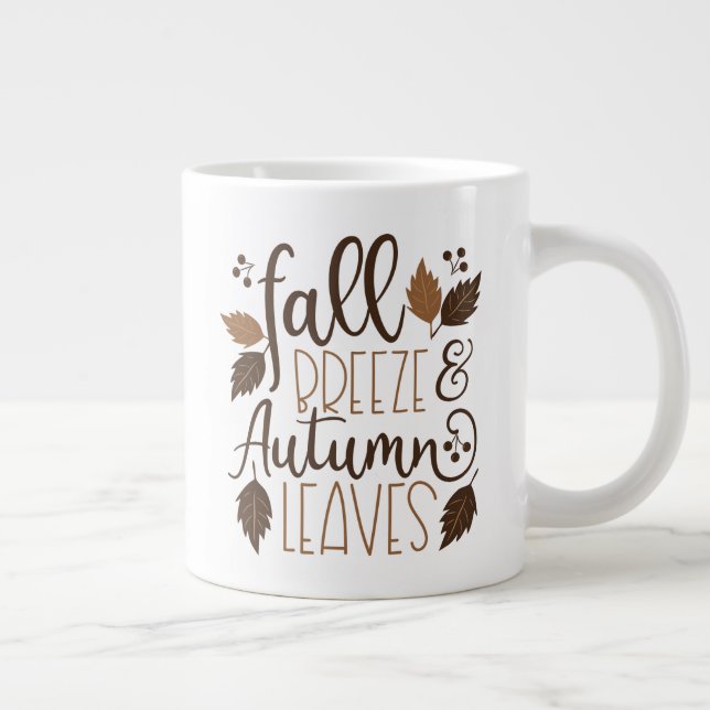 Taza De Café Gigante Brisa de otoño hojas de otoño (Derecha)