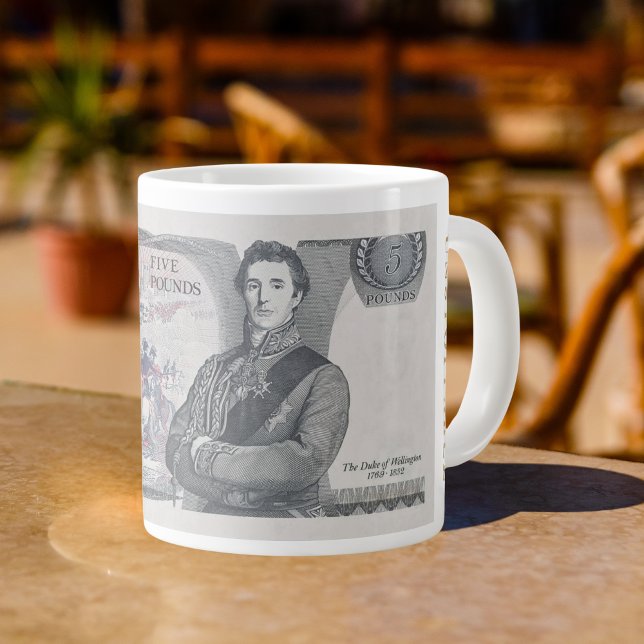 Taza De Café Gigante British 1971 £5 Note Mug - Duke of Wellington (Subido por el creador)