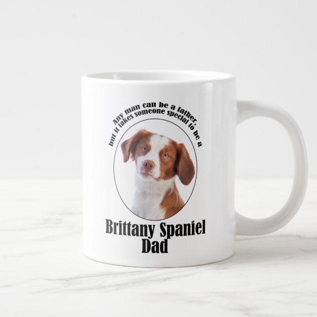 Taza De Café Gigante Brittany Spaniel Dad (Derecha)