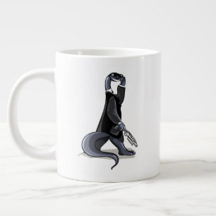Taza De Café Gigante Brontosauro Vestido Como Personaje De Película.