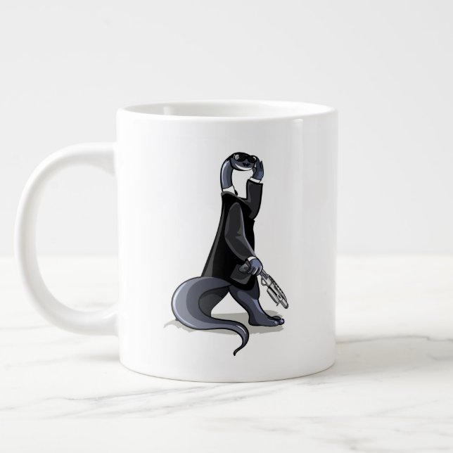 Taza De Café Gigante Brontosauro Vestido Como Personaje De Película. (Izquierda)