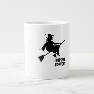 Taza De Café Gigante Bruja Bonita Gráfico Antes del Café Espeluznante H