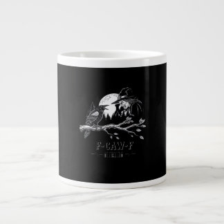 Taza De Café Gigante Bruja de Halloween Cuervo F-Caw-F