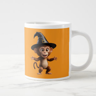 Taza De Café Gigante Bruja de mono Mago