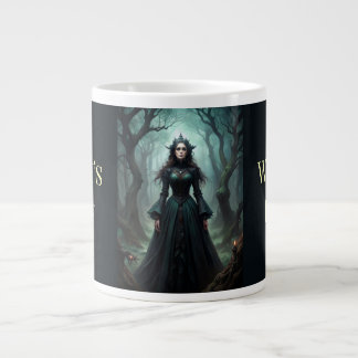 Taza De Café Gigante Bruja del bosque gótico - Mug de la bruja