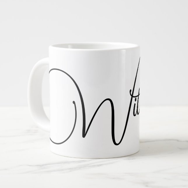 Taza De Café Gigante "¡Bruja!" Personalizable Mug (Izquierda)