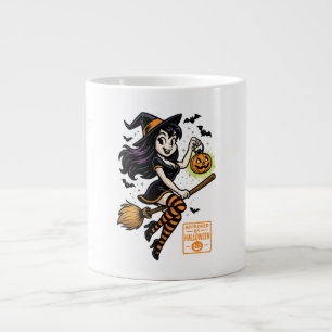 Taza De Café Gigante Bruja personalizado - Aprobada por Halloween