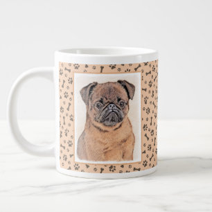 Taza De Café Gigante Bruselas Griffon Smooth Painting Original Dog Art