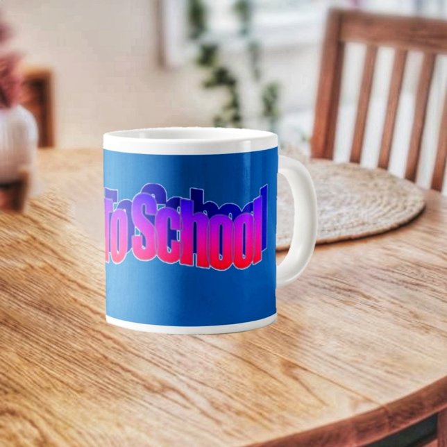 Taza De Café Gigante BTS-Rojo-Azul (This colorful coffee mug reminds you of the colors in the crayon box!)