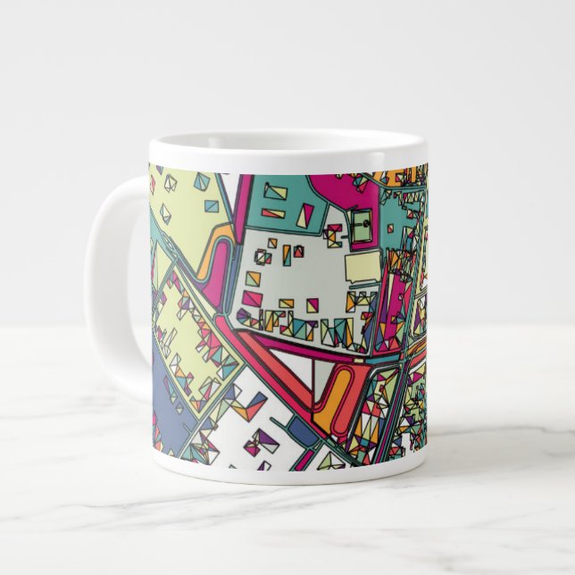 Taza De Café Gigante Budapest, Hungría| Mapa de ciudad (Izquierda)