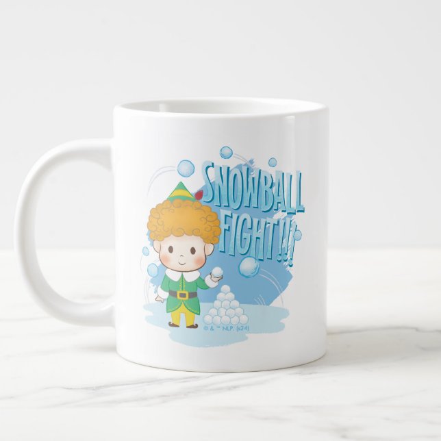 Taza De Café Gigante ¡Buddy the Elf Snowball Fight! (Izquierda)