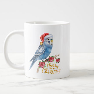 Taza De Café Gigante Budgie Christmas