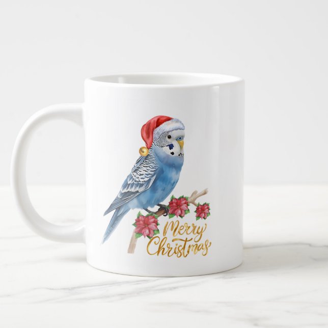 Taza De Café Gigante Budgie Christmas (Izquierda)