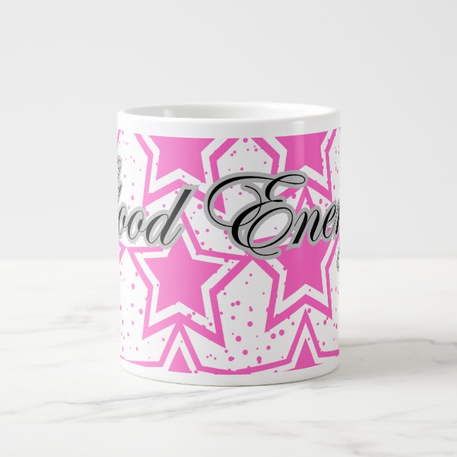 Taza De Café Gigante Buena energía (Frente)