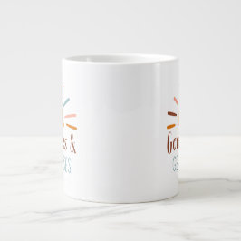 Taza De Café Gigante Buenas vibraciones y suaves ascensos Boho Mug