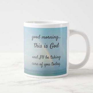 Taza De Café Gigante "Buenos días, este es Dios" café gigante Mug