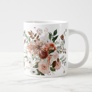 Taza De Café Gigante Buenos Días, Hermoso Bouquet Floral