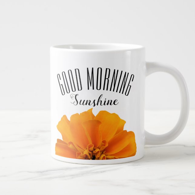 Taza De Café Gigante Buenos días Naranja Marigold (Derecha)